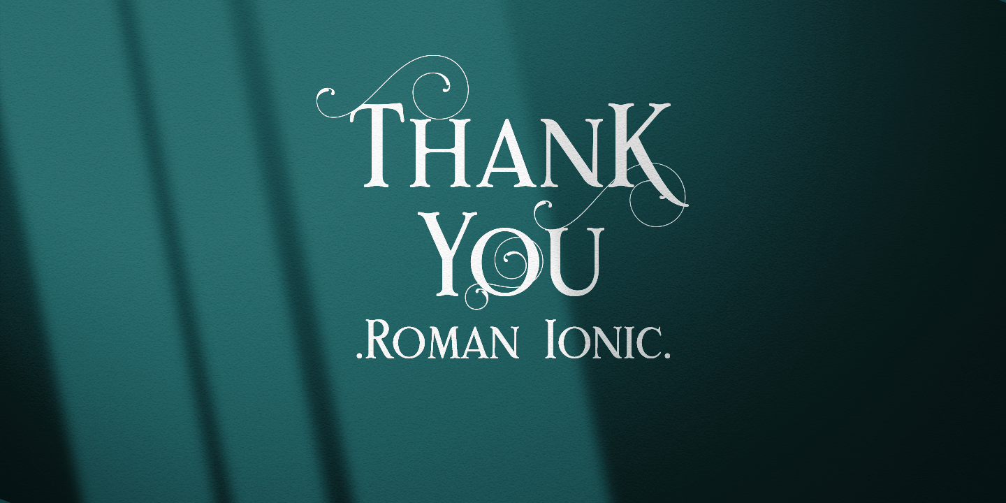 Пример шрифта Rome Ionic Regular